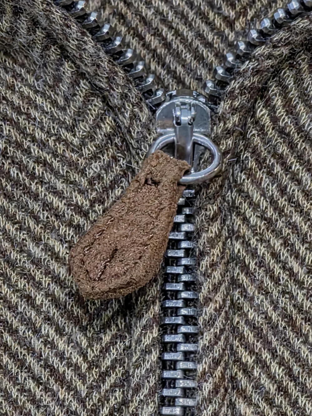 Polo Golf Ralph Lauren Men’s S Brown Herringbone Alpaca Blend 1/4 Zip